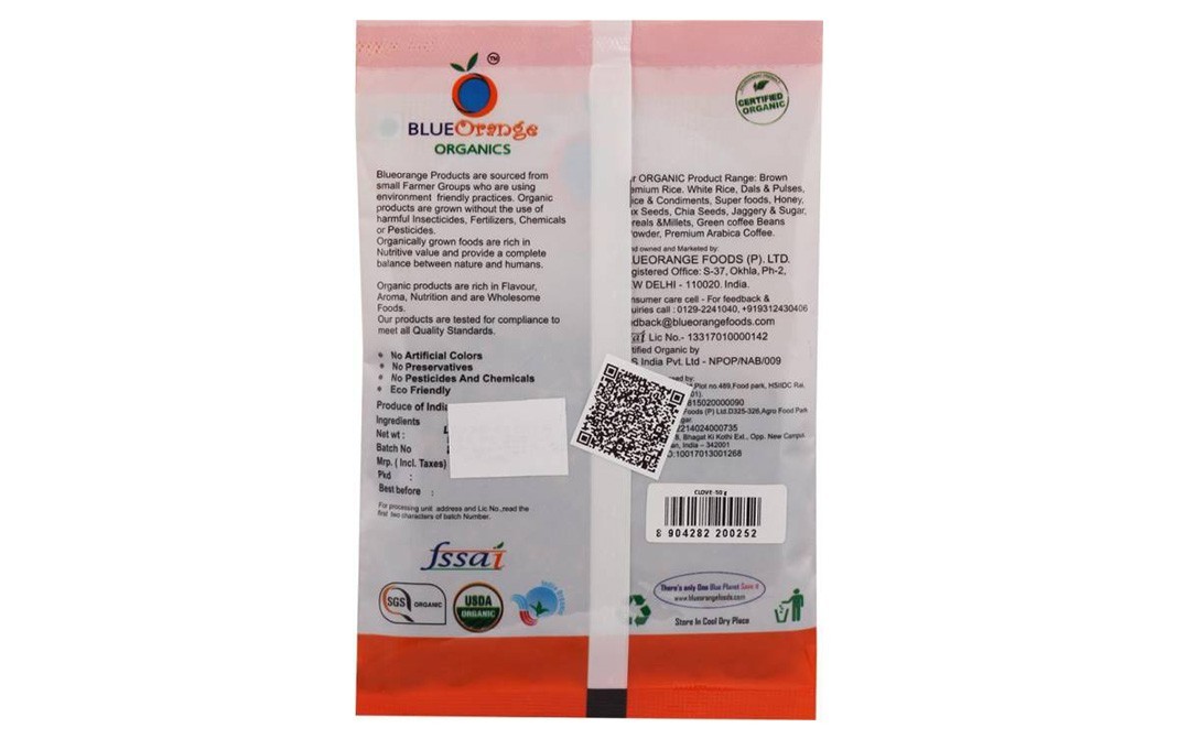 Blue Orange Organics Clove (Whole)    Pack  50 grams
